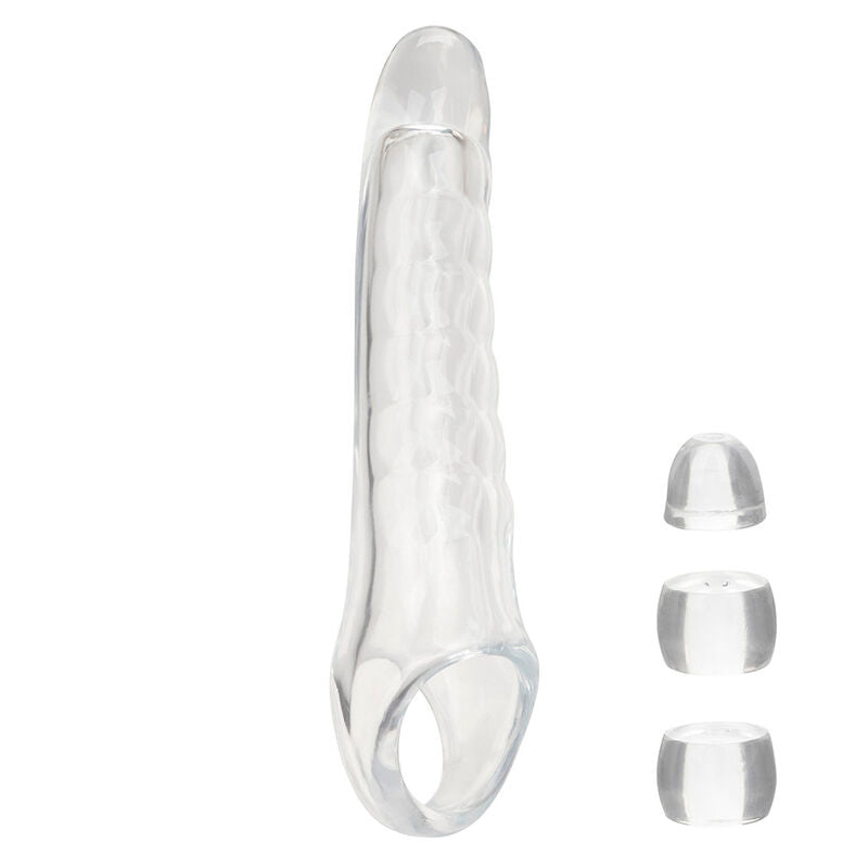 Extender Penis, CalExotics - Maxx, Ajustabil, 9.5 CM Transparent