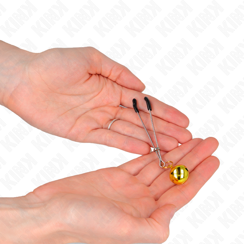Cleme pentru Sfarcuri, Kink - Thin Bell, cu Clopotei, Aurii 7 CM