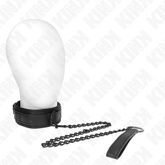 Zgarda Bondage Neopren cu Lesa, KINK - Model 2, Ajustabila, 37,5-49,5 cm / Lesa 78 cm