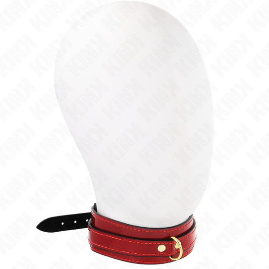 Zgarda Reglabila cu Detalii Aurii, KINK - Rosu Visiniu, 29-42,5 cm x 4 cm