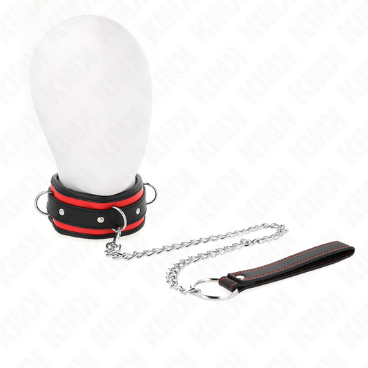 Zgarda cu Lesa BDSM Heavy, KINK - Model 2, Reglabila, 65 cm Lesa / 36,5-50 cm Zgarda