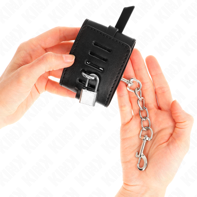 Catuse pentru Incheieturi, Kink - Deluxe Locking, Reglabile cu Incuietoare, 14.5-21 CM x 6 CM Negru