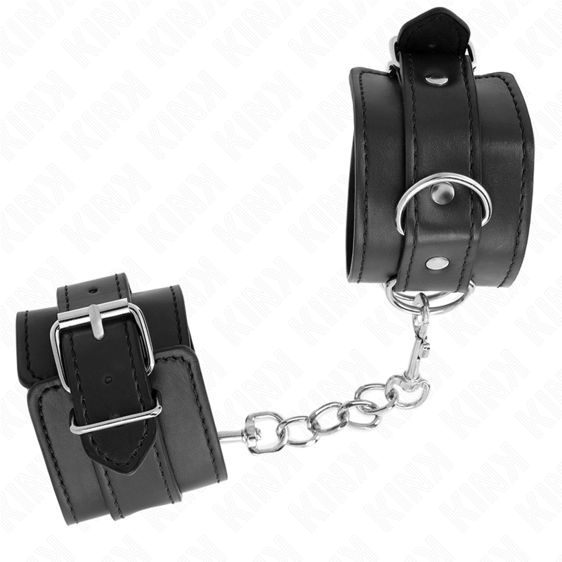 Catuse Erotice, Kink - Simple Wrist Restraints, Ajustabile, Negru 20-23 CM X 5.5 CM