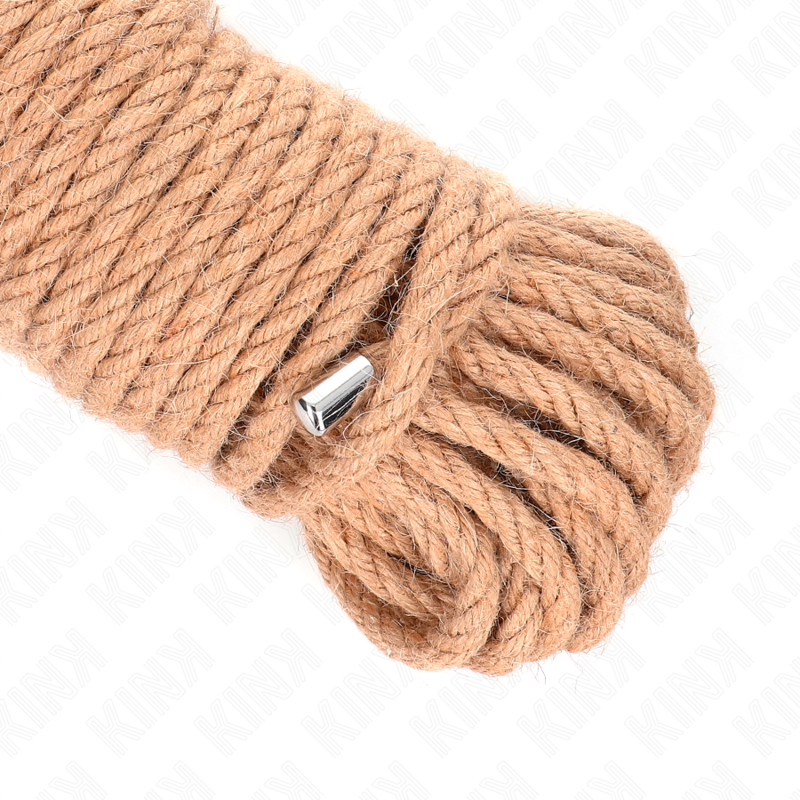 Franghie din Canepa, Kink - Hemp Rope, cu Cap Metalic, 20 Metri