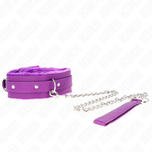Zgarda cu Lesa, KINK - 65 cm cu Restrictii, Mov, 36-42 cm x 5,5 cm