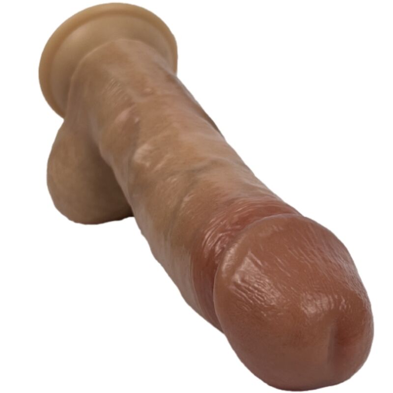 Dildo Realistic, Silexd - Model 2 Real Skin, Thermo Reactive, 21 CM Brown