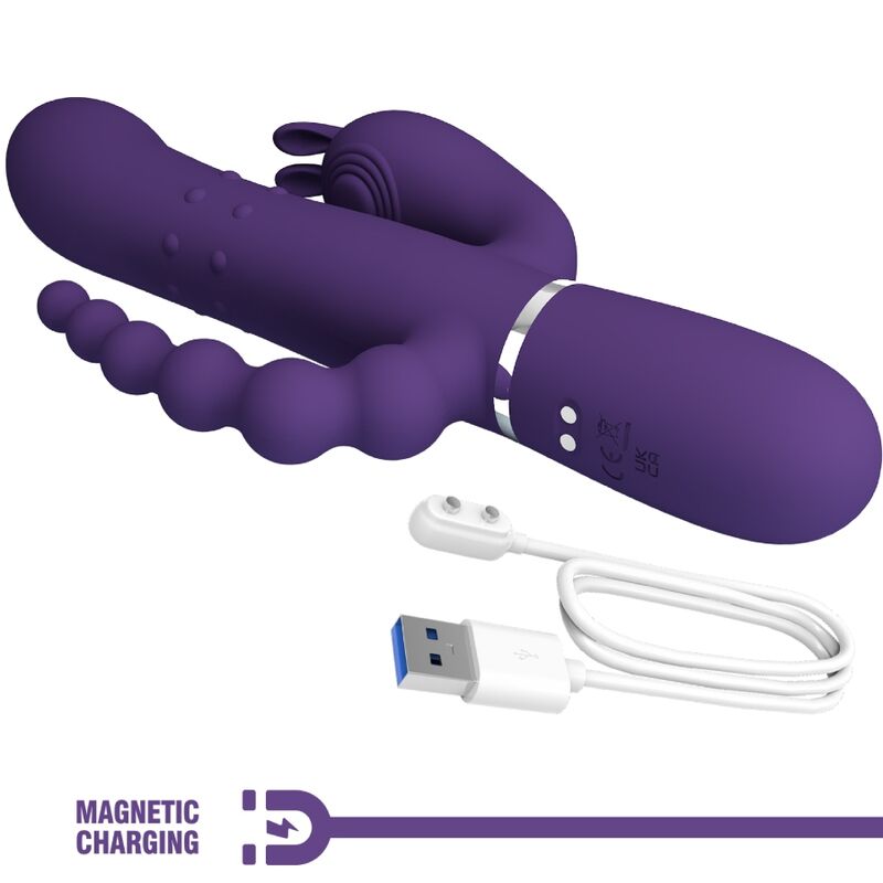 Vibrator Multifunctional, Pretty Love - Cammy Triple, 4 in 1, Mov