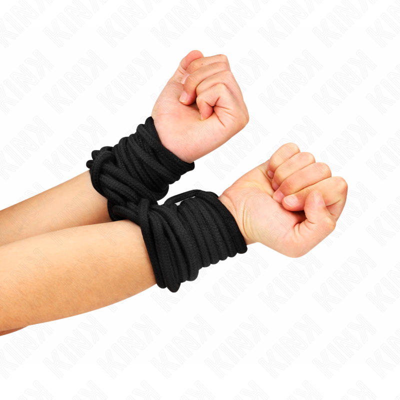 Franghie Bondage, Kink - Cotton Rope, din Bumbac, 5 m Negru
