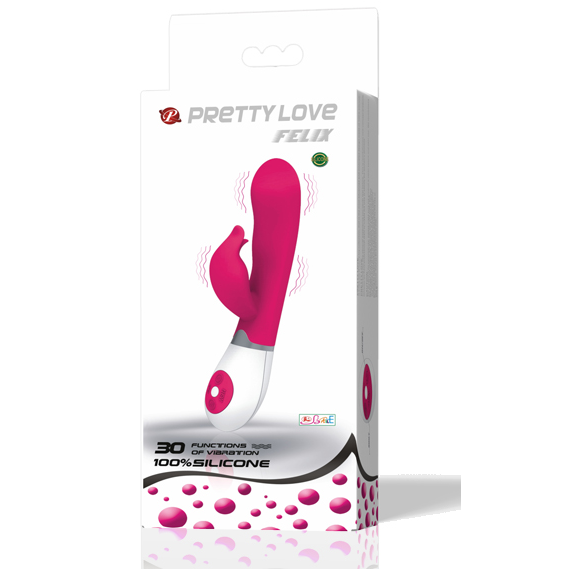 Vibrator, Pretty Love - Flirtation, cu Felix Stimulator, Lila/Alb