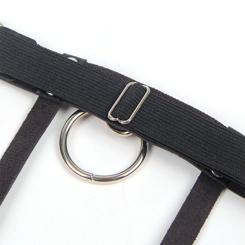 Jartiera, Subblime - 953744, Reglabila din Piele, Marime Unica Neagra