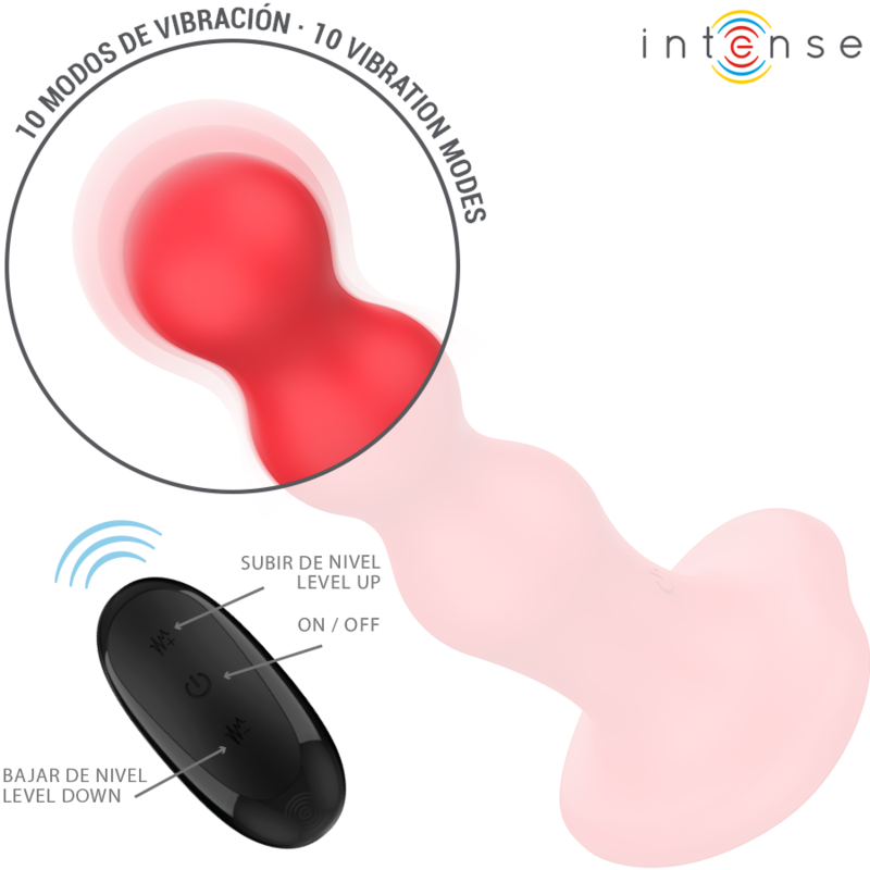 Vibrator cu Ventuza, Intense - Cody, Control de la Distanta, Rosu