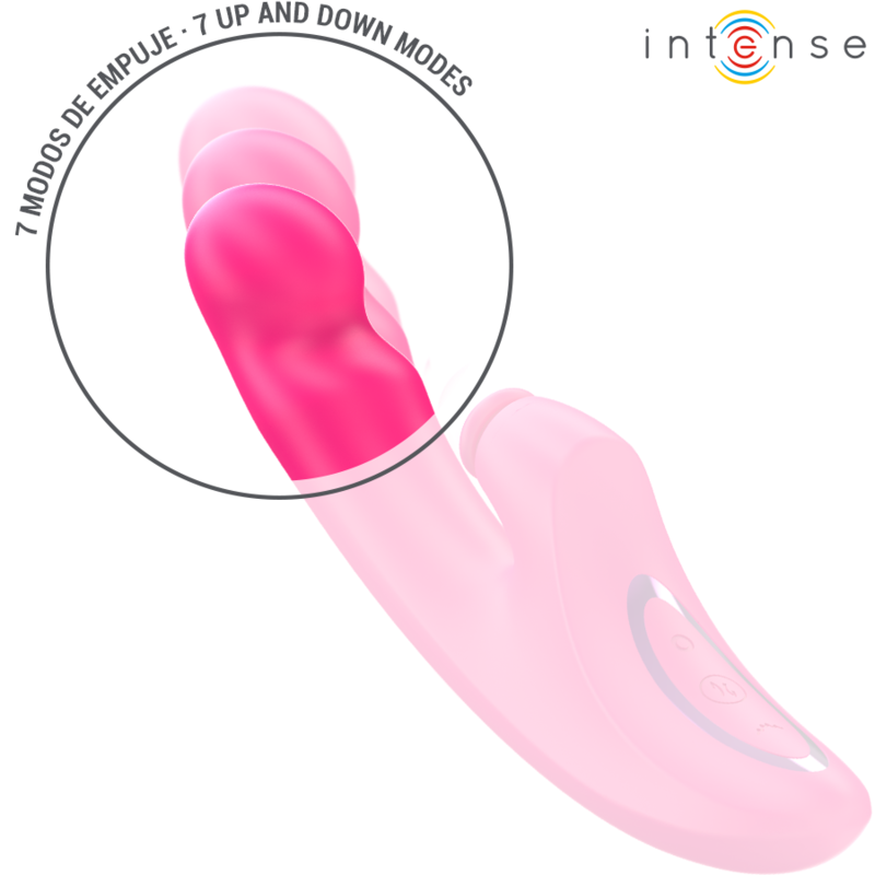 Vibrator, Intense - Emi, Multifunctional 3 in 1 cu 10 Mode de Vibratie, 13.5 CM Roz