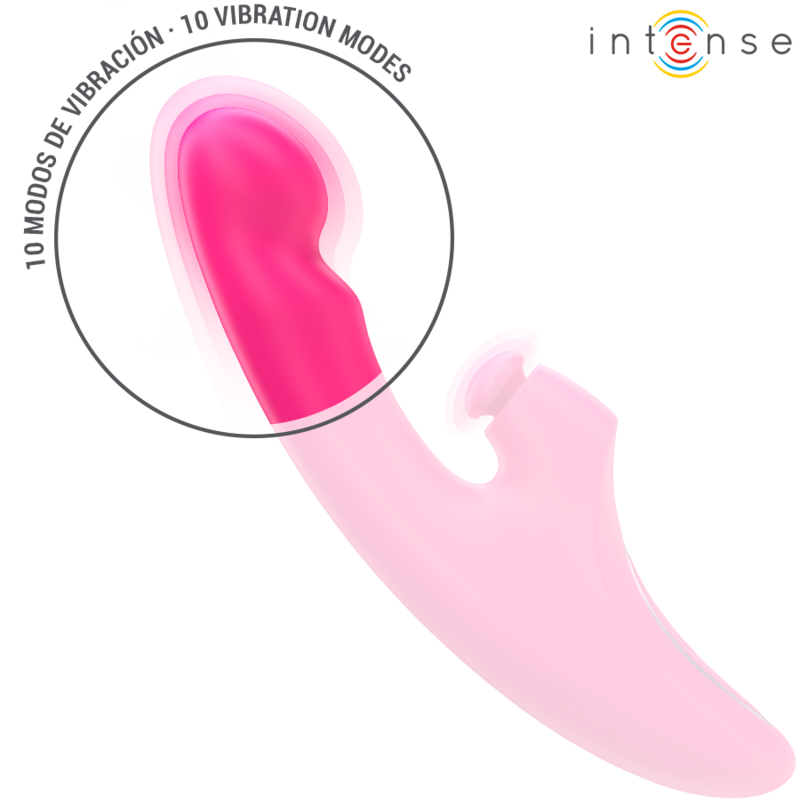 Vibrator, Intense - Emi, Multifunctional 3 in 1 cu 10 Mode de Vibratie, 13.5 CM Roz