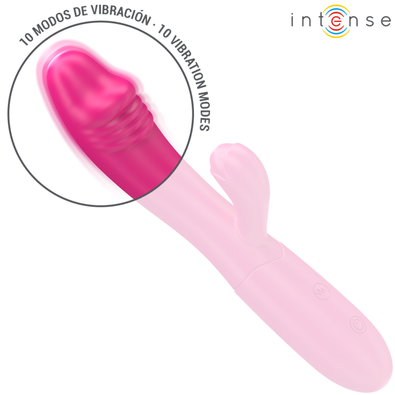 Vibrator, Intense - Ivy, 10 Vibratii cu Limba Stimulatoare, Roz