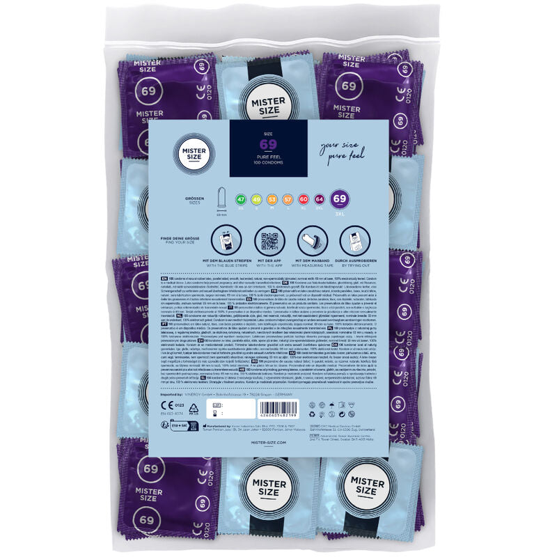 Prezervative, Mister Size - Size 69, Ultra Subtire 0.05 MM, 69 MM / 100 Bucati