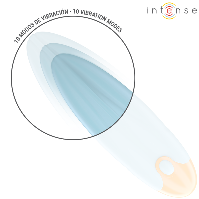 Vibrator Bullet, Intense - Mike, 10 Moduri de Vibratie cu Telecomanda, Albastru