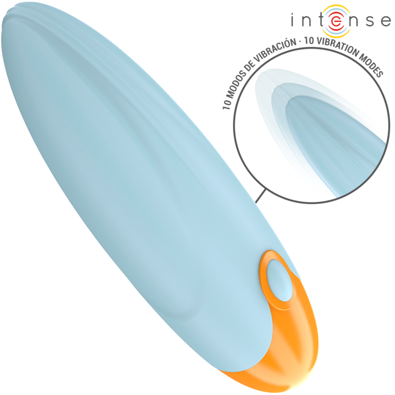Vibrator Bullet, Intense - Mike, 10 Moduri de Vibratie cu Telecomanda, Albastru