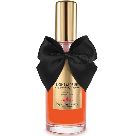 Ulei de Masaj cu Efect de Caldura, BIJOUX - Aroma Capsuni de Padure, 100 ml