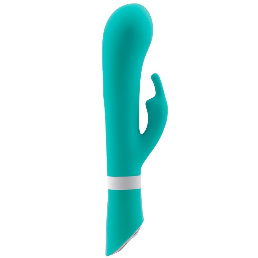 Vibrator Iepuras, B Swish - Bwild Deluxe Bunny, Dublu Motor, Jade