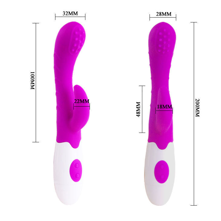 Vibrator, Pretty Love - Flirtation Arthur, Stimulare Punct G si Clitoris, Lila/Alb