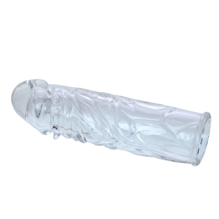Prelungitor Manson Penis, Baile, Texturat din Silicon, 13 CM Roz