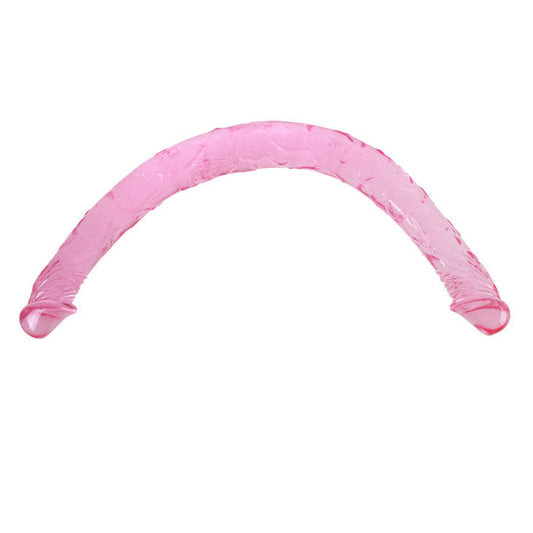Dildo Dublu, Baile - Roz Double Dong, Penetrare Dubla, 44.5 CM Roz