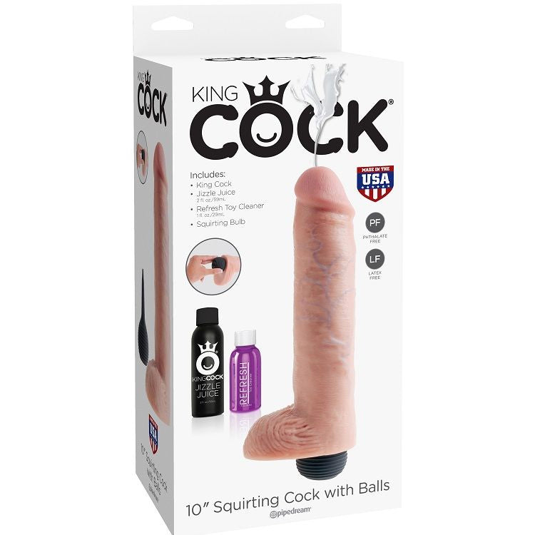 Dildo Realist, King Cock - Squirter, Ejaculator, 25.4 CM / Natural