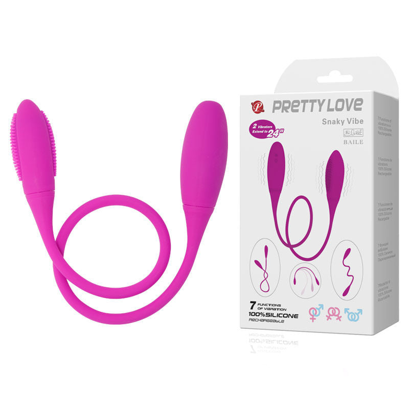Vibrator, Pretty Love - Snaky Deluxe 7 V, 2 Motoare Puternice, 600 Mm Lungime x 32 Mm D -