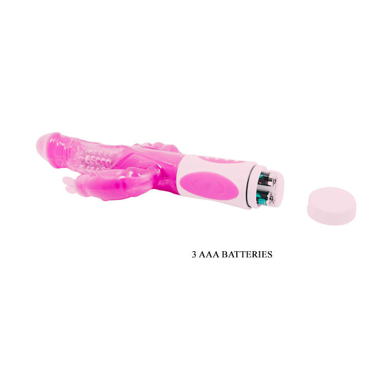 Vibrator Triplu cu Rotatie, Baile - Pretty Bunny Triple, 3 Motoare si 12 Functii