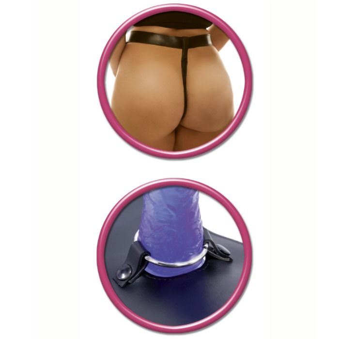 Strap On, Fetish Fantasy Series - Plus Size, Ham din Piele Reglabil, 20 CM