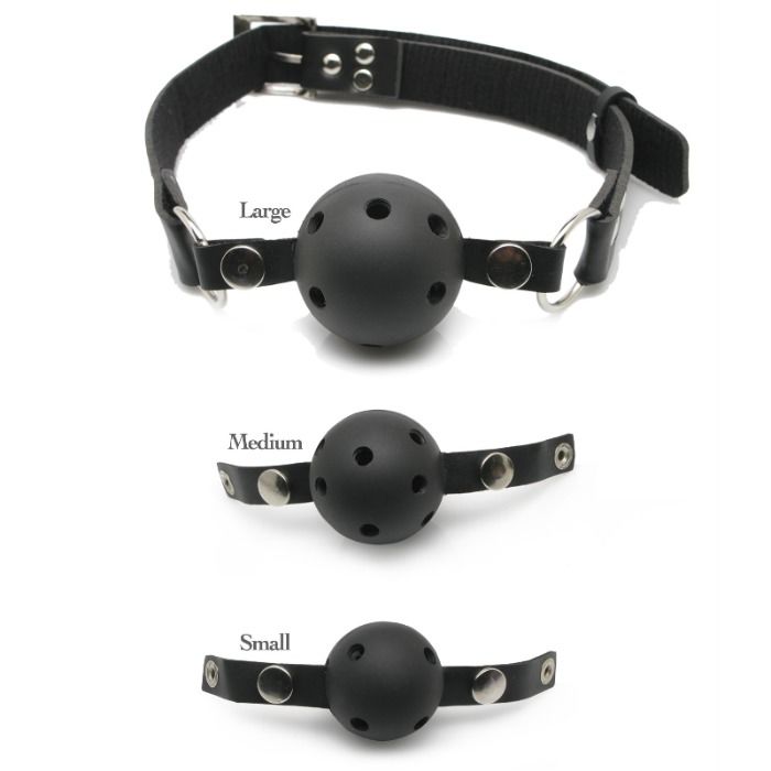 Gag cu Bile, Fetish Fantasy Series - Ball Gag Training System, 3 Bile Respirabile Interschimbabile, Set S M L