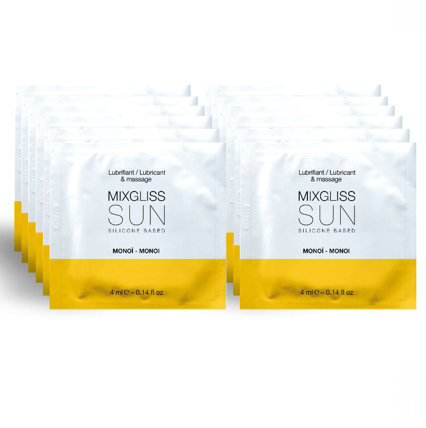 Lubrifiant, Mixgliss, pe Baza de Silicon, Aroma de Monoi 12 Doze Individuale 4 ML