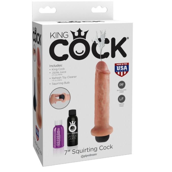 Dildo, King Cock - Squirter, cu Ejaculare, 17.8 CM