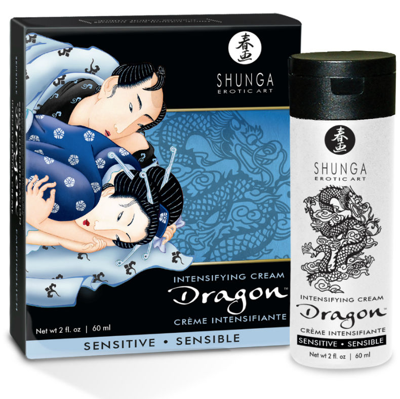 Crema Intima pentru Cupluri, Shunga - Dragon Sensitive, Efect Cald si Rece, 60 ML