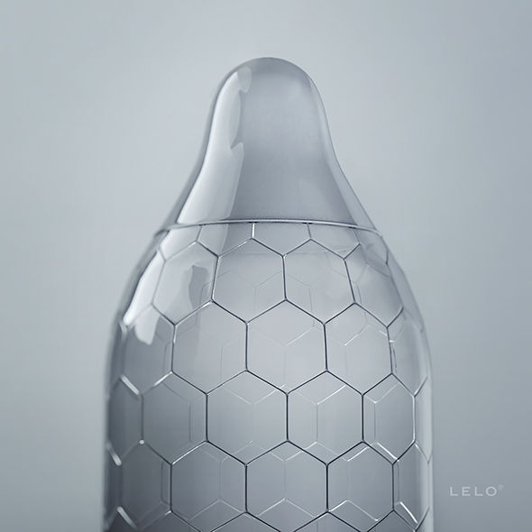 Prezervative, Lelo - Hex, Structura Hexagonala, Cutie 3 Unitati