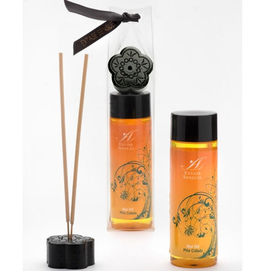 Ulei de Masaj Stimulant cu Efect Cald, EXTASE SENSUAL - Aroma Pina Colada, 100 ml