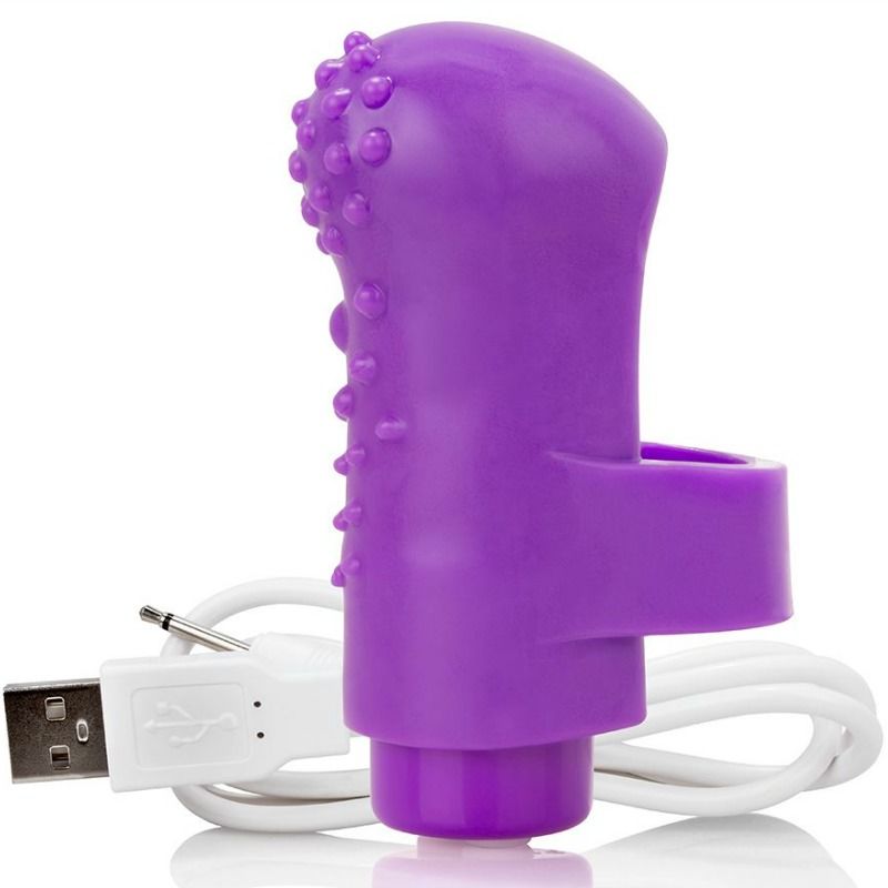 Vibrator de Deget, Screaming O - Fing O Thimble, Reincarcabil USB, Olilac