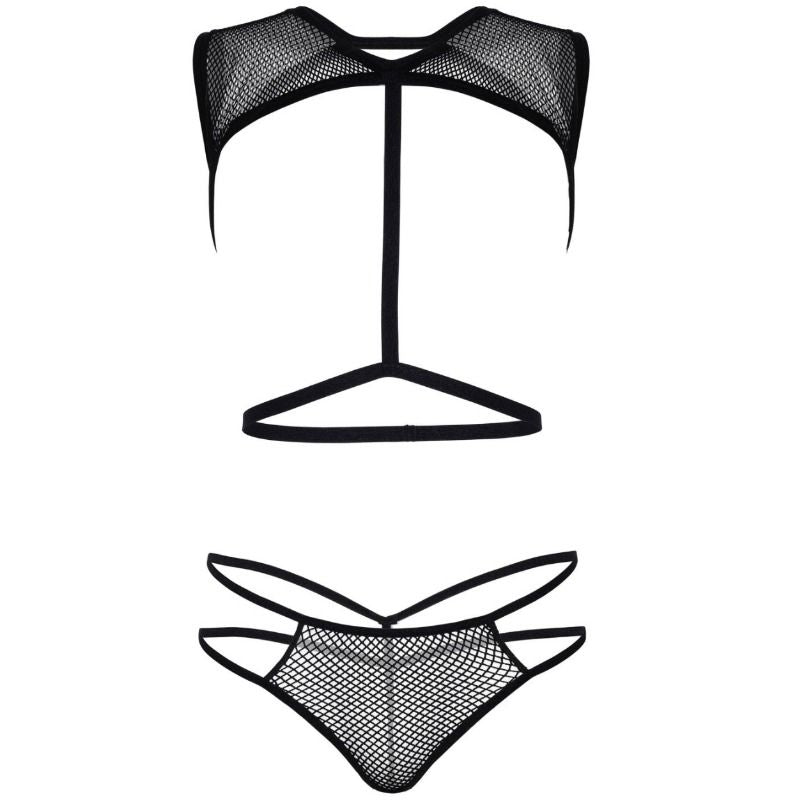 Body Harness si Chilot Tanga, Leg Avenue - 81538, din Plasa, One Size