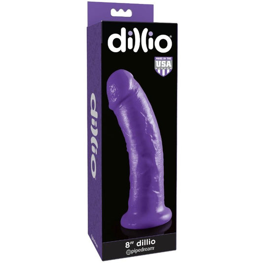 Dildo Realist cu Ventuza, DILLIO - 20,32 cm, Compatibil Ham, Mov