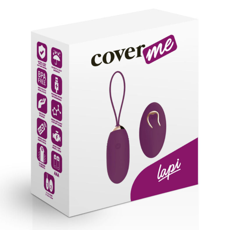 Ou Vibrator cu Telecomanda, Coverme - Lapi, 12 Moduri de Vibratii, Lilac