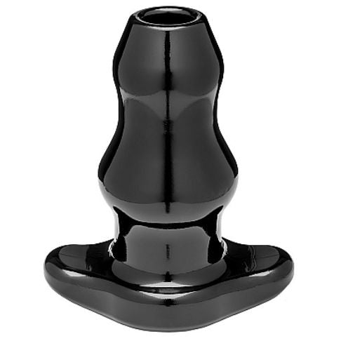Plug Anal, Perfect Fit Brand - Double Tunnel Plug, cu Orificiu Traversant, XL Large Negru
