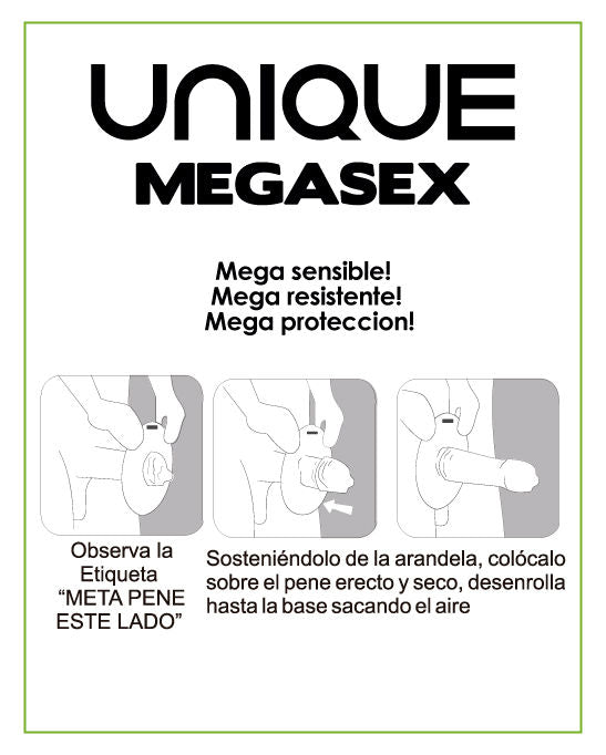 Prezervative, Uniq - Megasex, Sensibile fara Latex, 3 Unitati