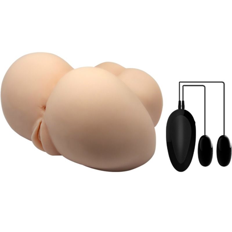 Masturbator Realistic Vagin si Anus, Crazy Bull - Pozitia 6, Vibratie cu Telecomanda, Picioare Ridicate