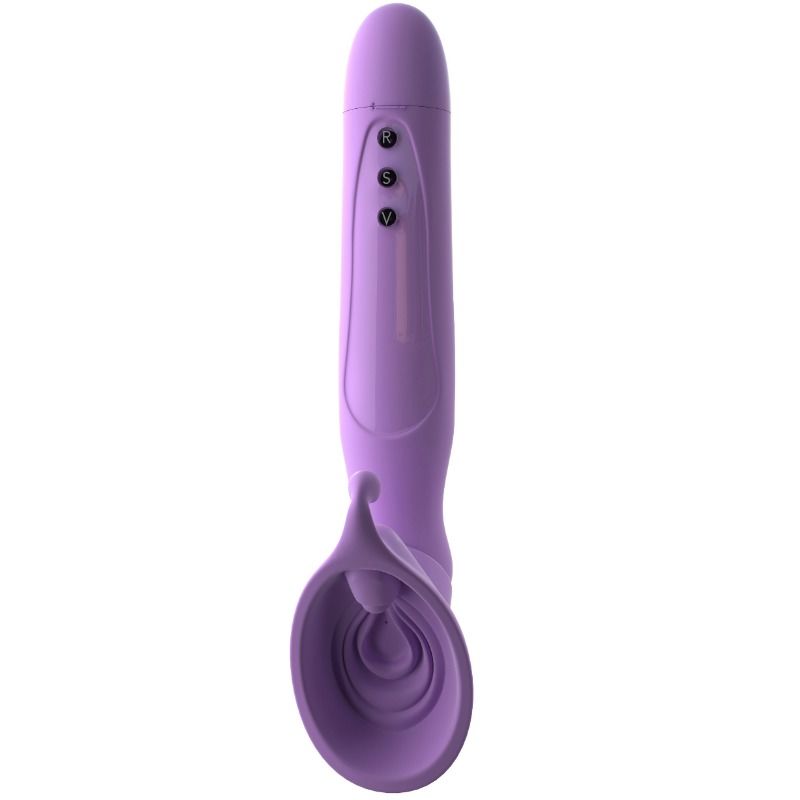 Vibrator cu Aspiratie Rotativa, Fantasy For Her - Vibrating Roto Suck-Her, Rezistent la Apa, 249 Mm