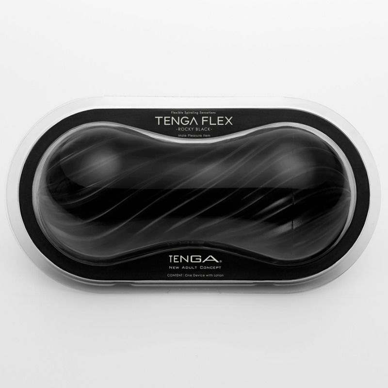 Masturbator, Tenga - Flex, Efect Dinamic De Aspiratie, 17 CM Negru