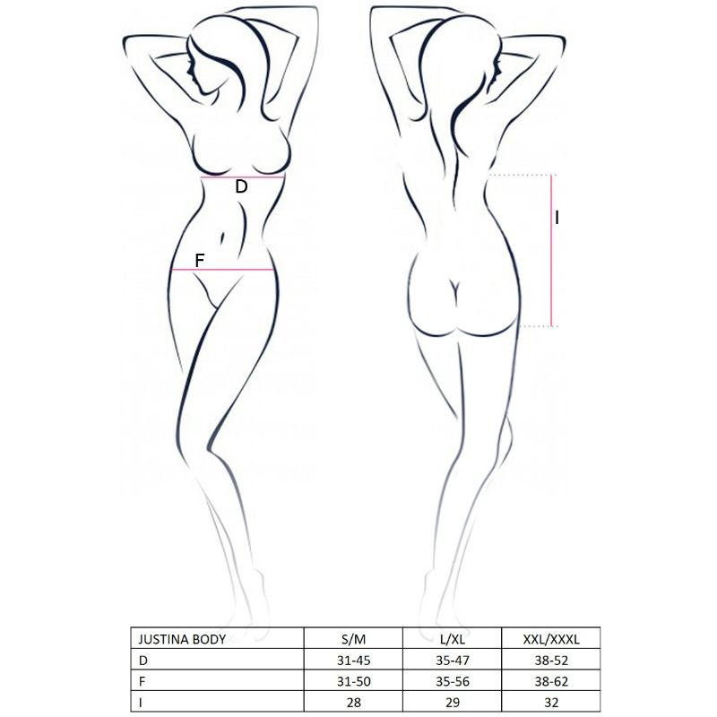 Body Teddy, Passion, Woman Justina, Negru, Marime L/XL