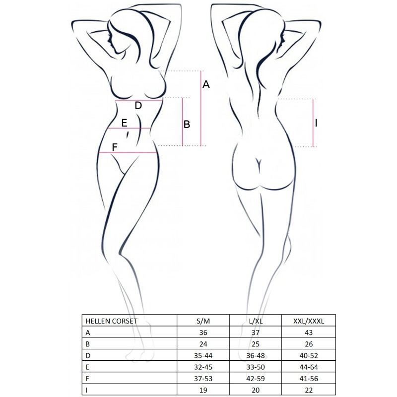Corset, Passion, Woman Hellen negru marimea S/M
