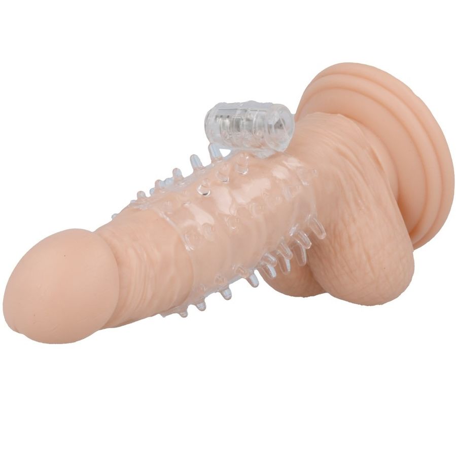 Inel Penis Vibrator, Casual Love - Vibrating Sleeve, cu Vibratii, Transparent