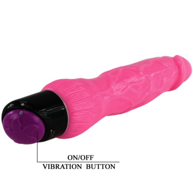Vibrator Realistic, Baile - Colorful, Viteza Reglabila, 24 CM Roz