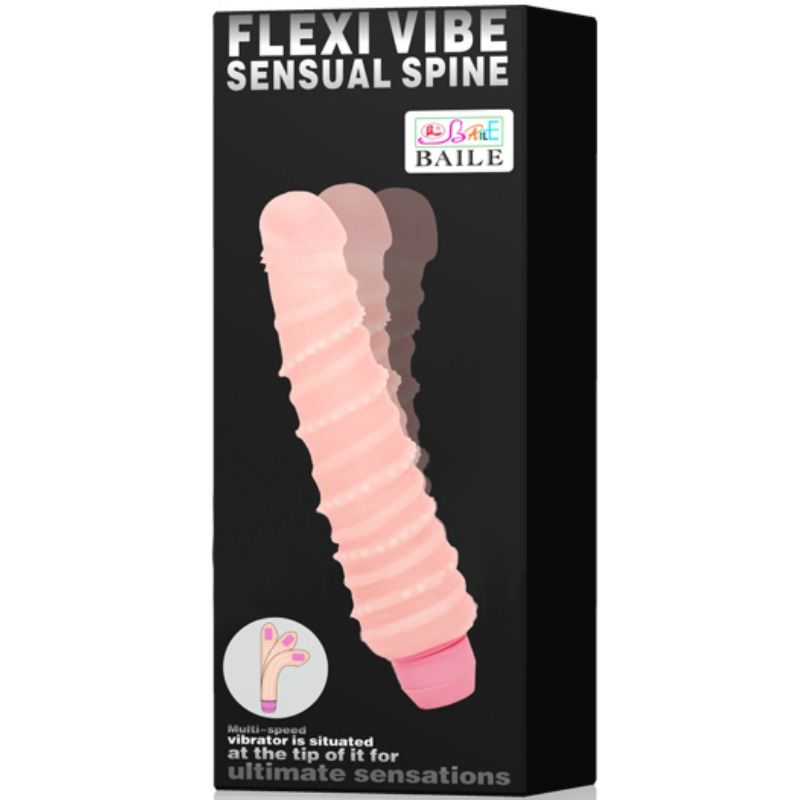 Vibrator, Baile - Flexi Vibe Sensual Spiral, Vibratii Multi-Viteza, 19.5 CM Nud